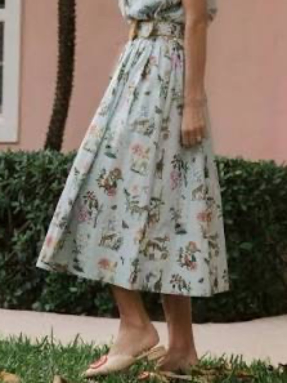 Antonio Melani Kip Bay Jungle Print with Belt Midi Skirt Size 14 - Picture 14 of 14